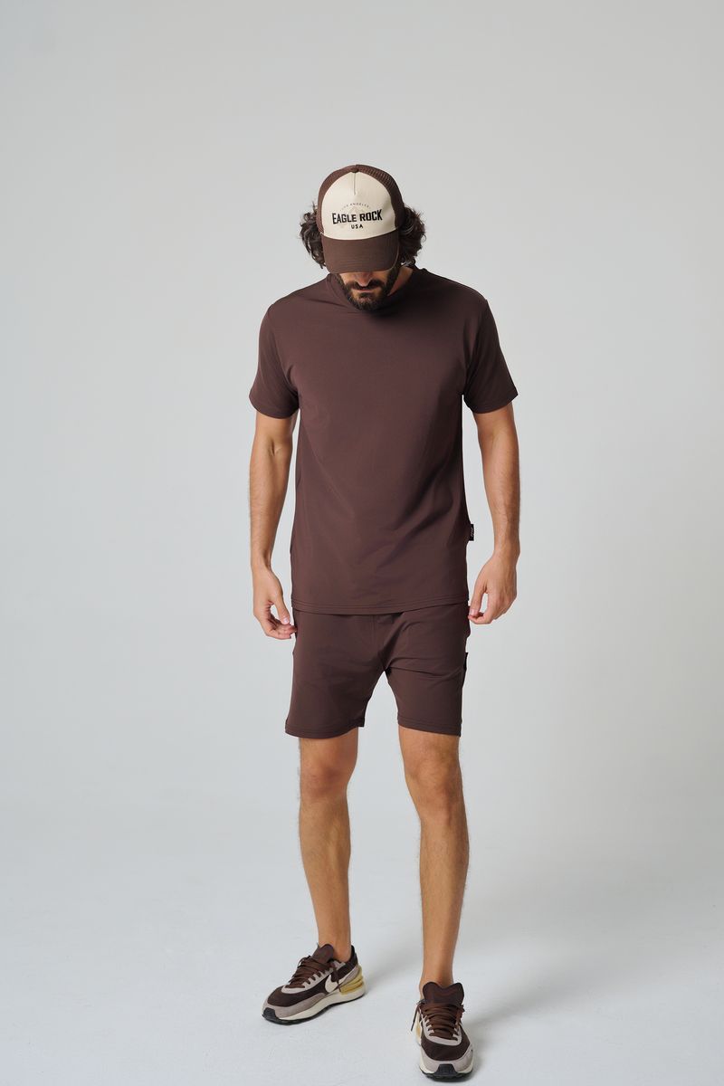 Regular Fit Men Shorts - Dark Brown