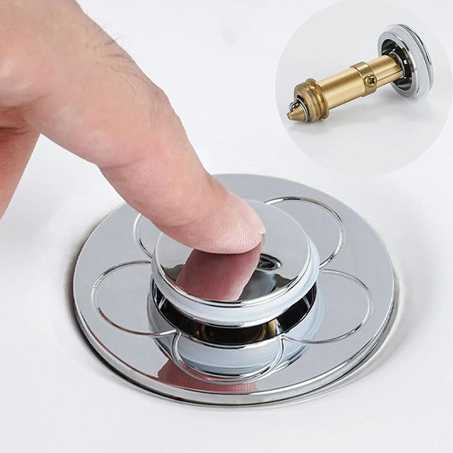 Universal Sink Press Type Drain Plug – Durable, Easy-to-Use Drain Stopper for Kitchen & Bathroom Sinks