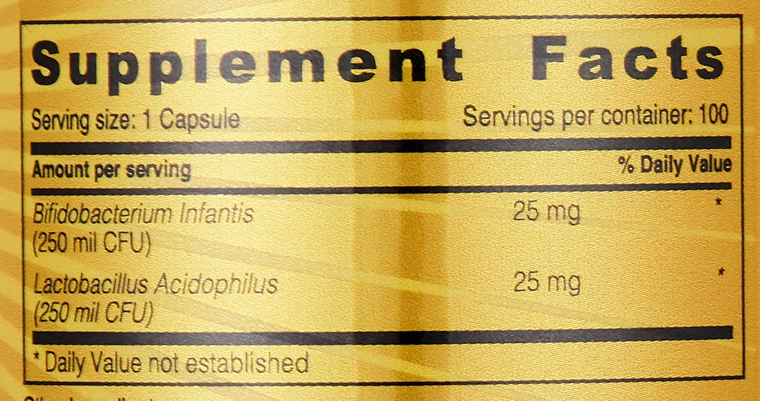 Sunshine Nutrition Probiotic Acidophilus Advanced 100 Cap