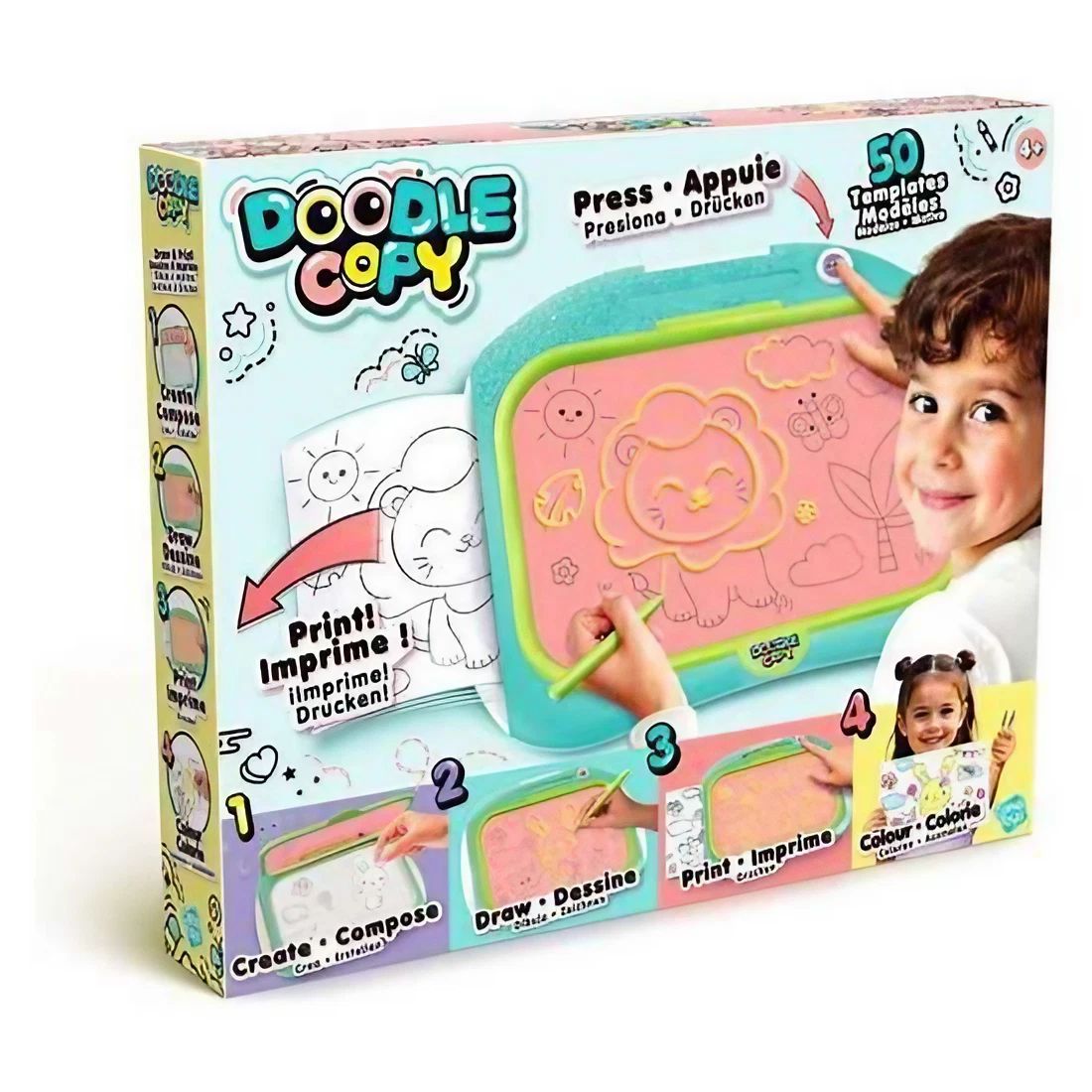 Canal Toys Doodle Copy Printable Drawing Board Set, (57 Pieces)