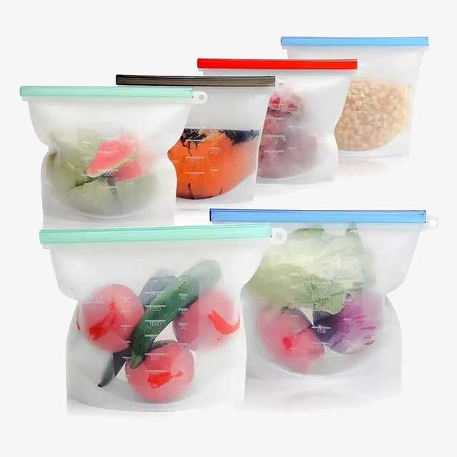 Transparent Silicone Food Storage Bag - Reusable, Leak-Proof, Eco-Friendly Storage Solution for Freshness