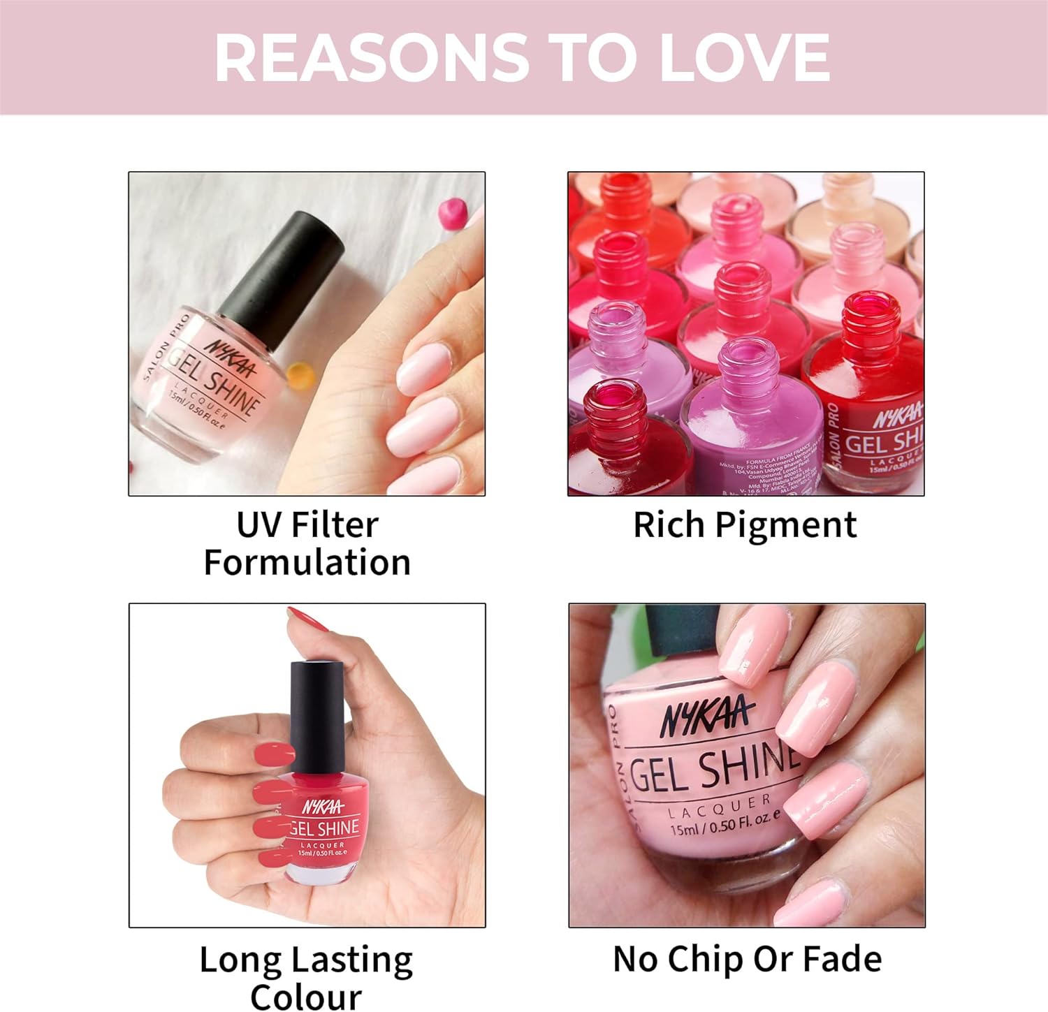 Nykaa Salon Shine Gel Nail Lacquer Stockholm Alleys 15ml Shade No. 216