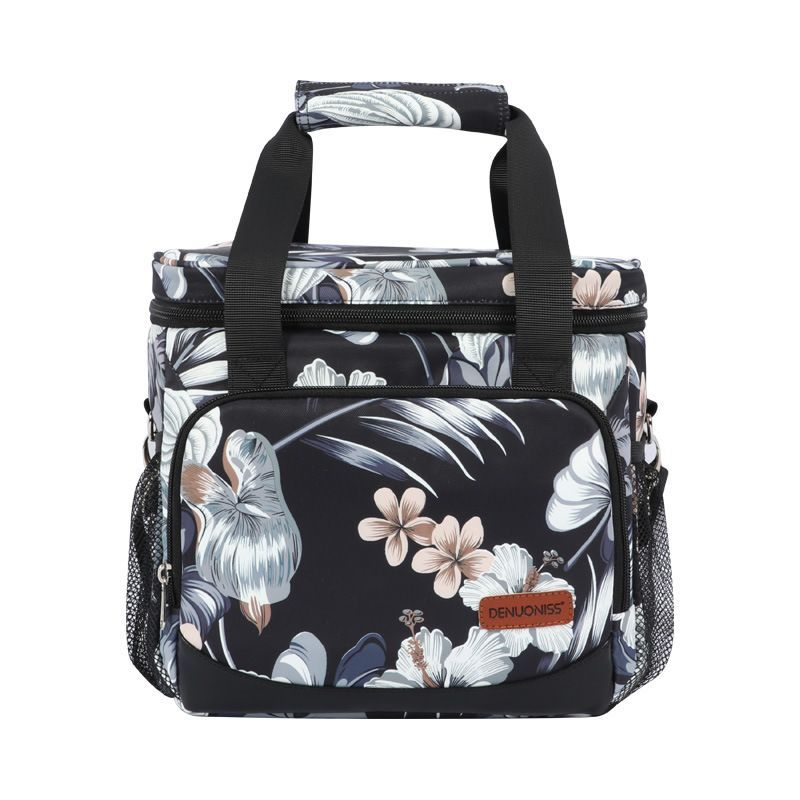 Floral Insulated Lunch Bag Waterproof Bento Cooler Tote