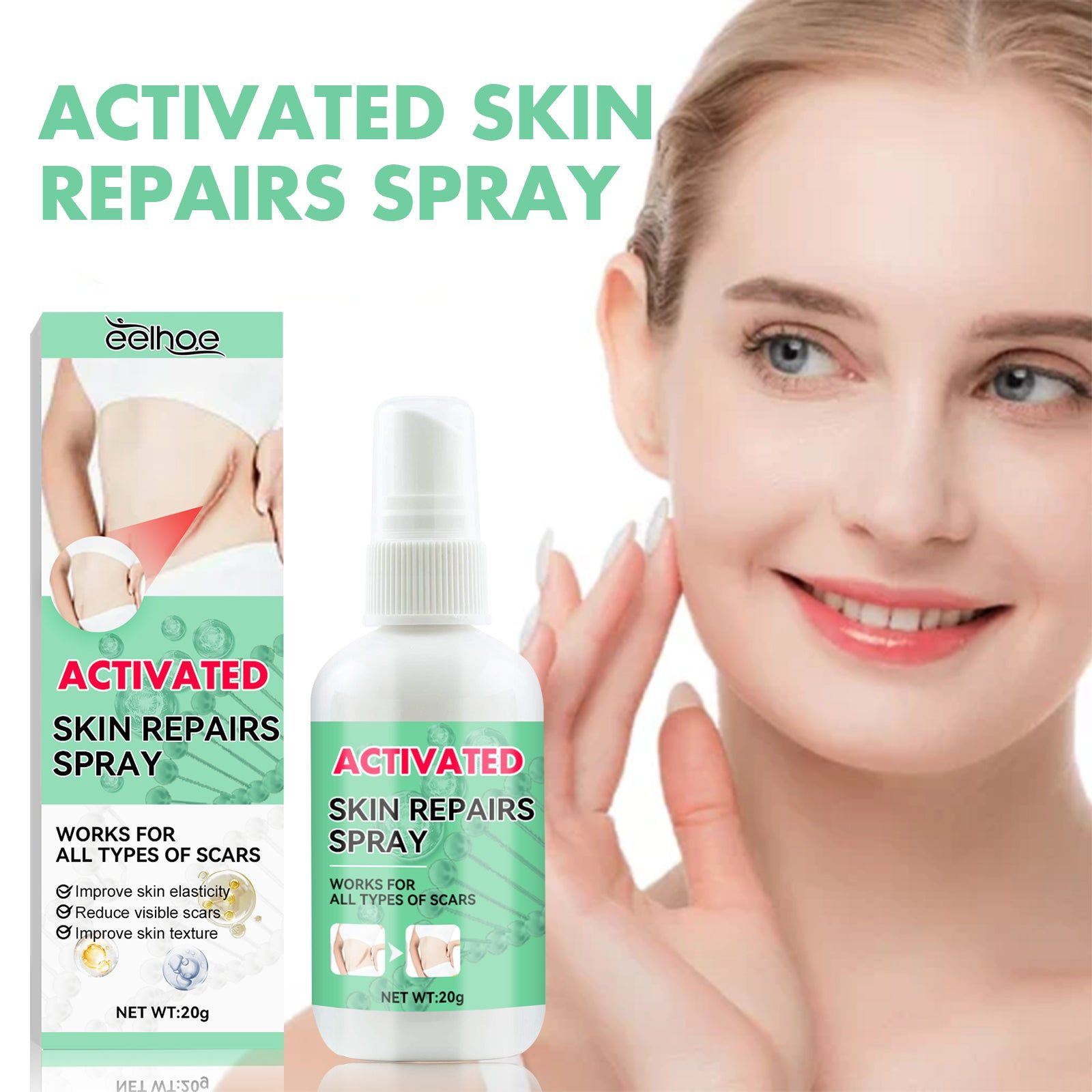 Scar Fade Spray, Pregnancy & Surgery Scar Repair, Moisturizing Skin Care ,20g