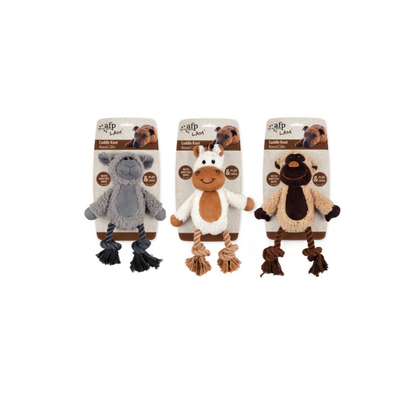 All For Paws Lambswool - Cuddle Knotted Rope Assorted - 3 pcs/pk