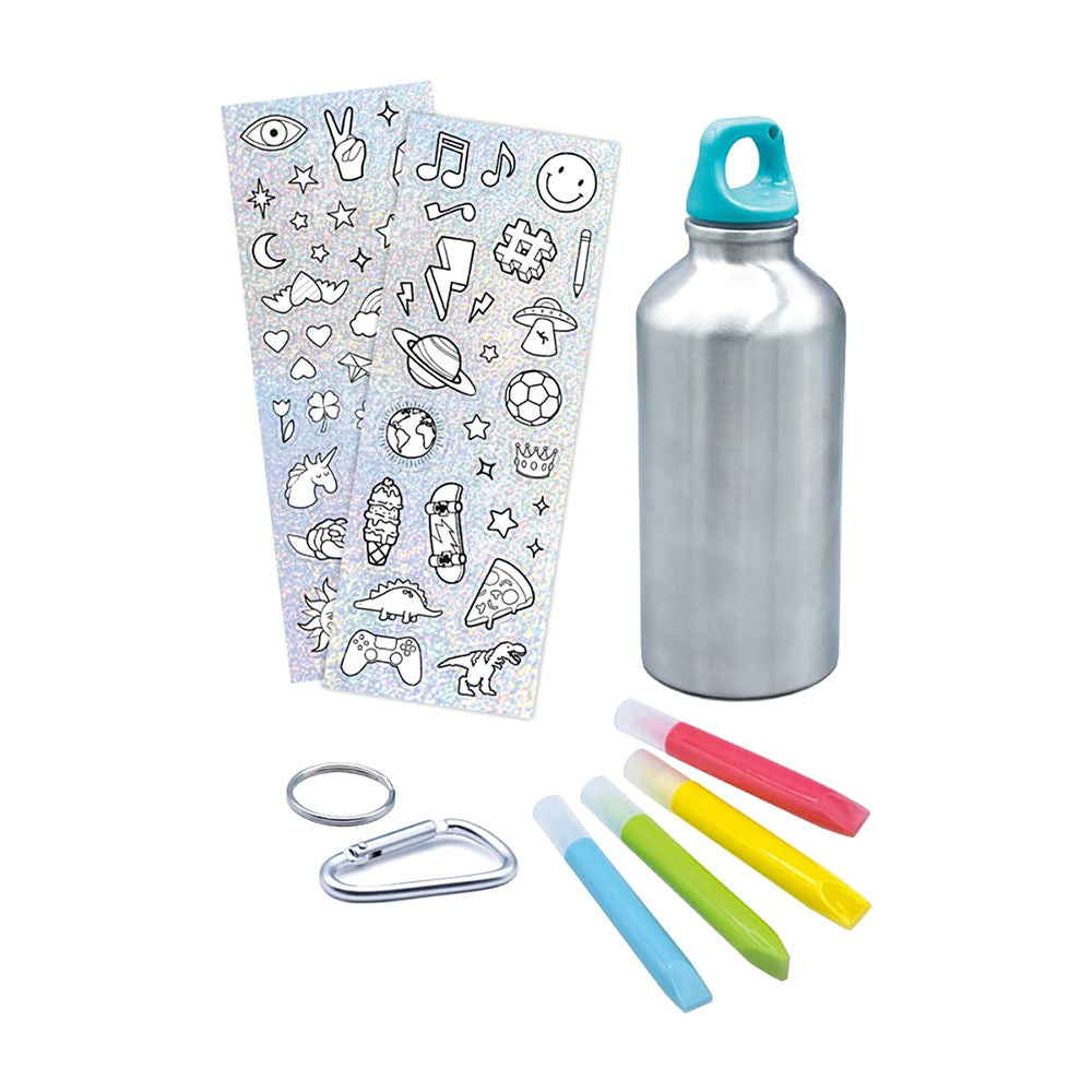 Buki France DIY Water Bottle with Sticker, (400 ml)