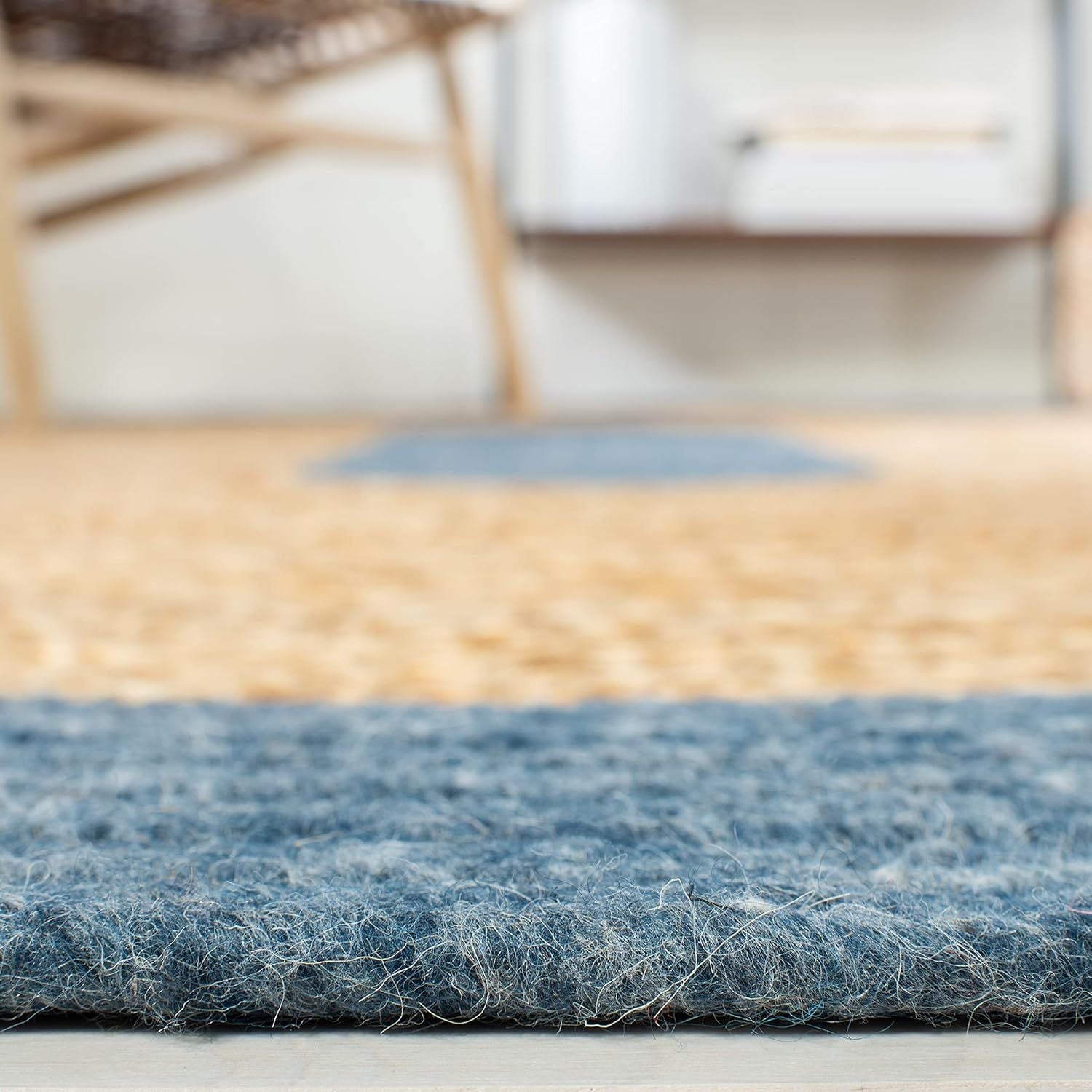 Oval Jute Rug with Contrast Border | Handmade Natural Fiber Area Rug (Multi-Color Border Options)