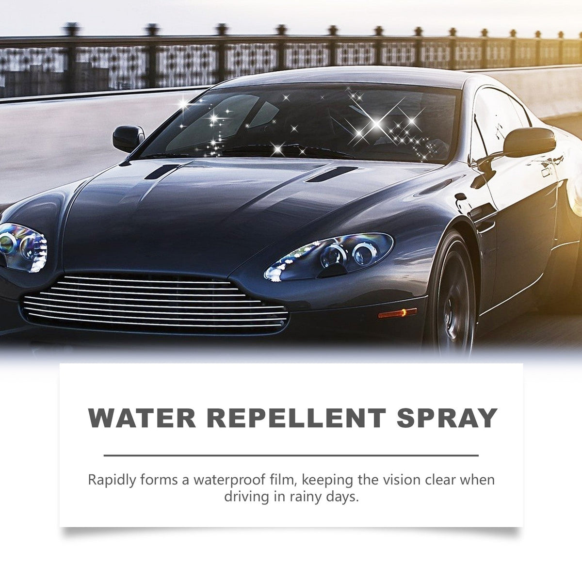 Car Care Waterproof Spray, Rain-Proof & Stain-Resistant Hydrophobic Glass Coating ,1set