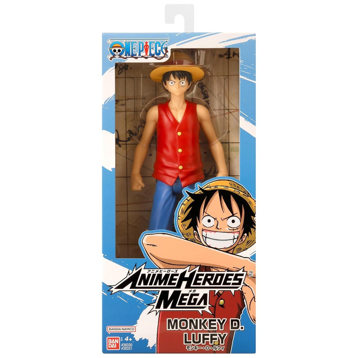 Bandai Anime Heroes Mega One Piece Monkey D. Luffy Figure, 30cm