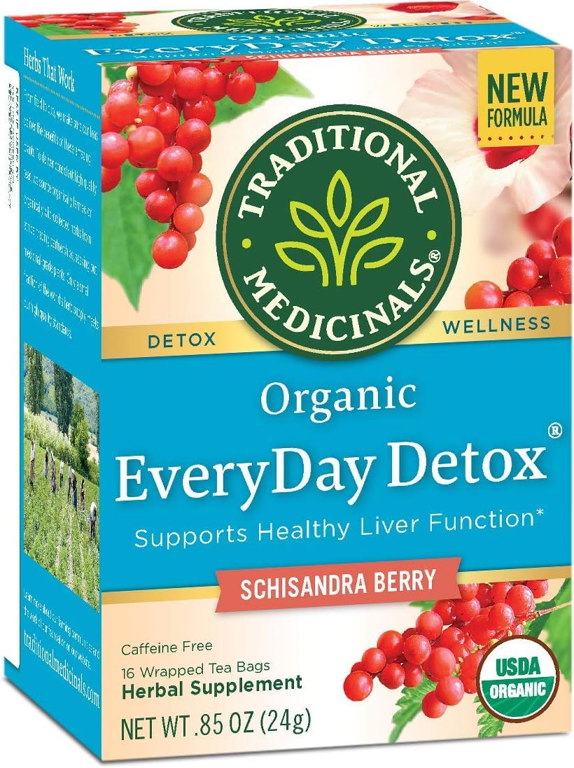 Traditional Medicinals, Detox Teas, Everyday Detox, 16 Wrapped Tea Bags.85 Oz (24 G)