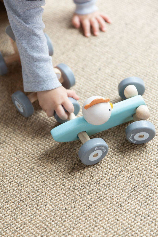PlanToys Chicken Racing Car — Wooden Toy Vehicle