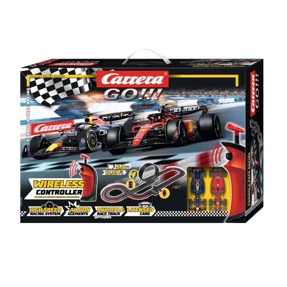 Carrera GO!!! Formula 1 Free Racing Wireless Slot Cars Racing Track Set 5.3m, 6+ years