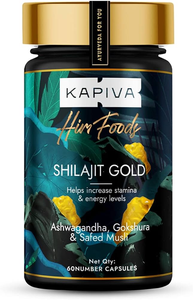 Kapiva Shilajit Gummies 60 + Kapiva Ashwagandha Gold 30 Capsules (2/Pack) +Valeo TestoPlus, 120 Capsules + Kapiva Shilajit Caps 30