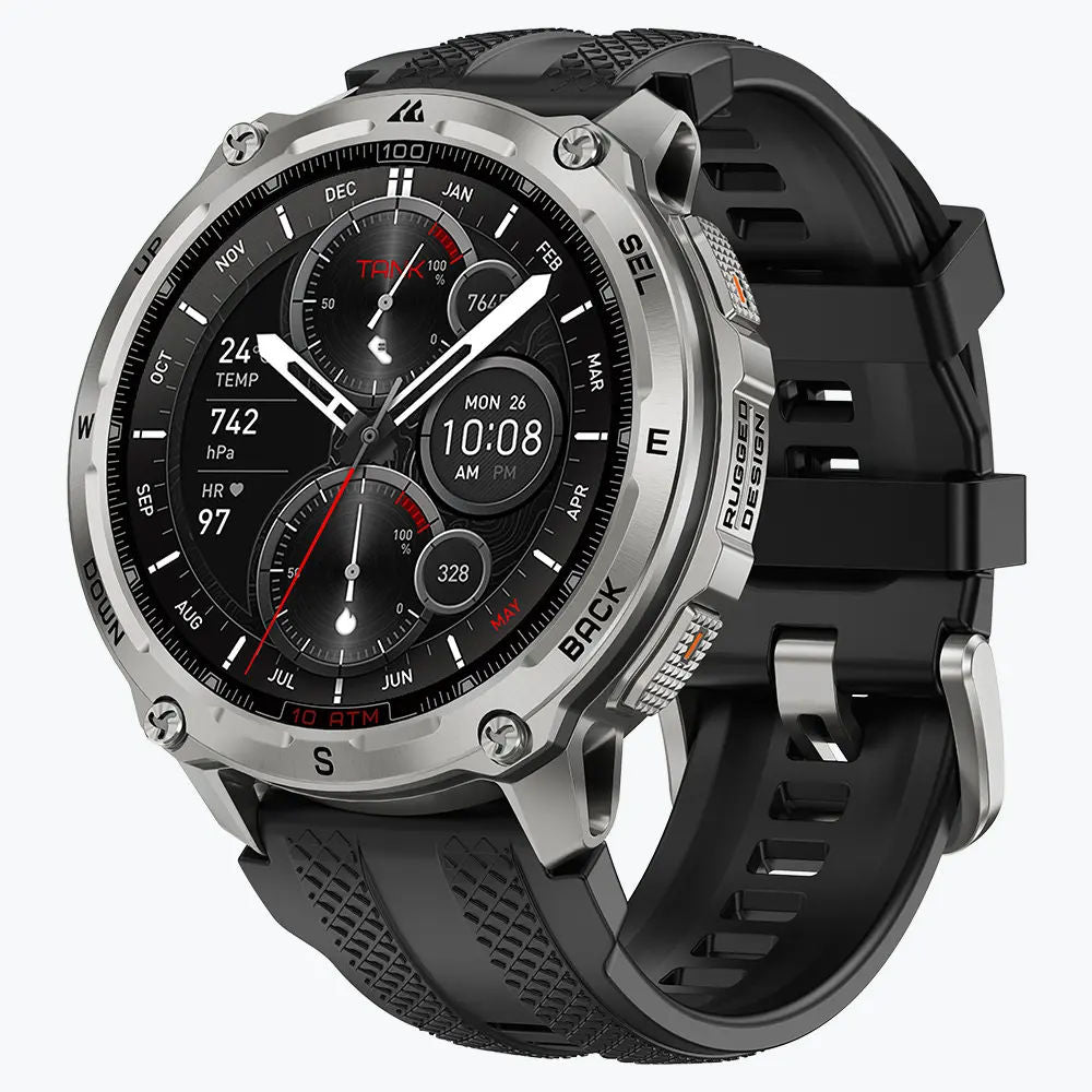 KOSPET TANK T4 Rugged GPS Smartwatch with AMOLED Display, Bluetooth Calling, Offline Maps & 10ATM Waterproof