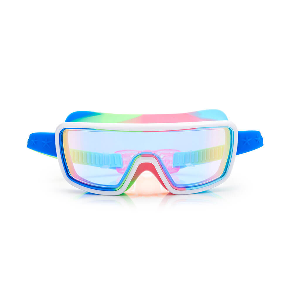 Bling2O Cyborg Cyan Prismatic Swim Goggles, 5+ years