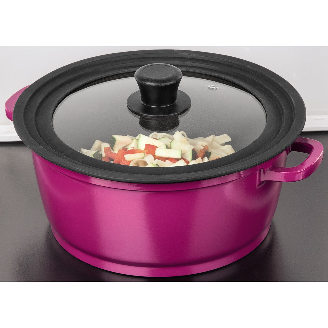 XAVAX 111545 Universal Lid with Steam Vent for Pots and Pans, 24, 26, 28 cm, glass