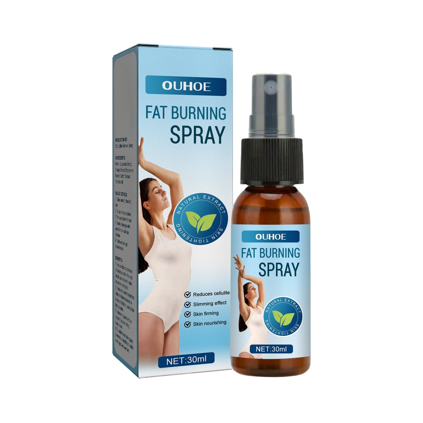 Body Sculpting Spray, Slimming and Firming Skin, Fat Burner, Weight Loss, Natural Plant Extracts ,30ml