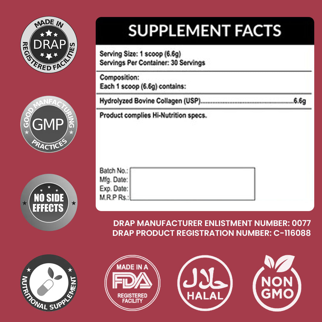 Hi Nutrition collagen+ powder 198g