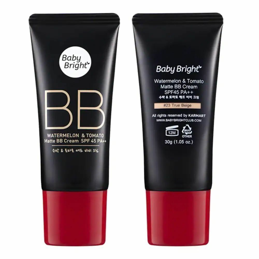 WATERMELON & TOMATO MATTE BB CREAM SPF45 PA++ 30G BABY BRIGHT (M) #23 TRUE BEIGE