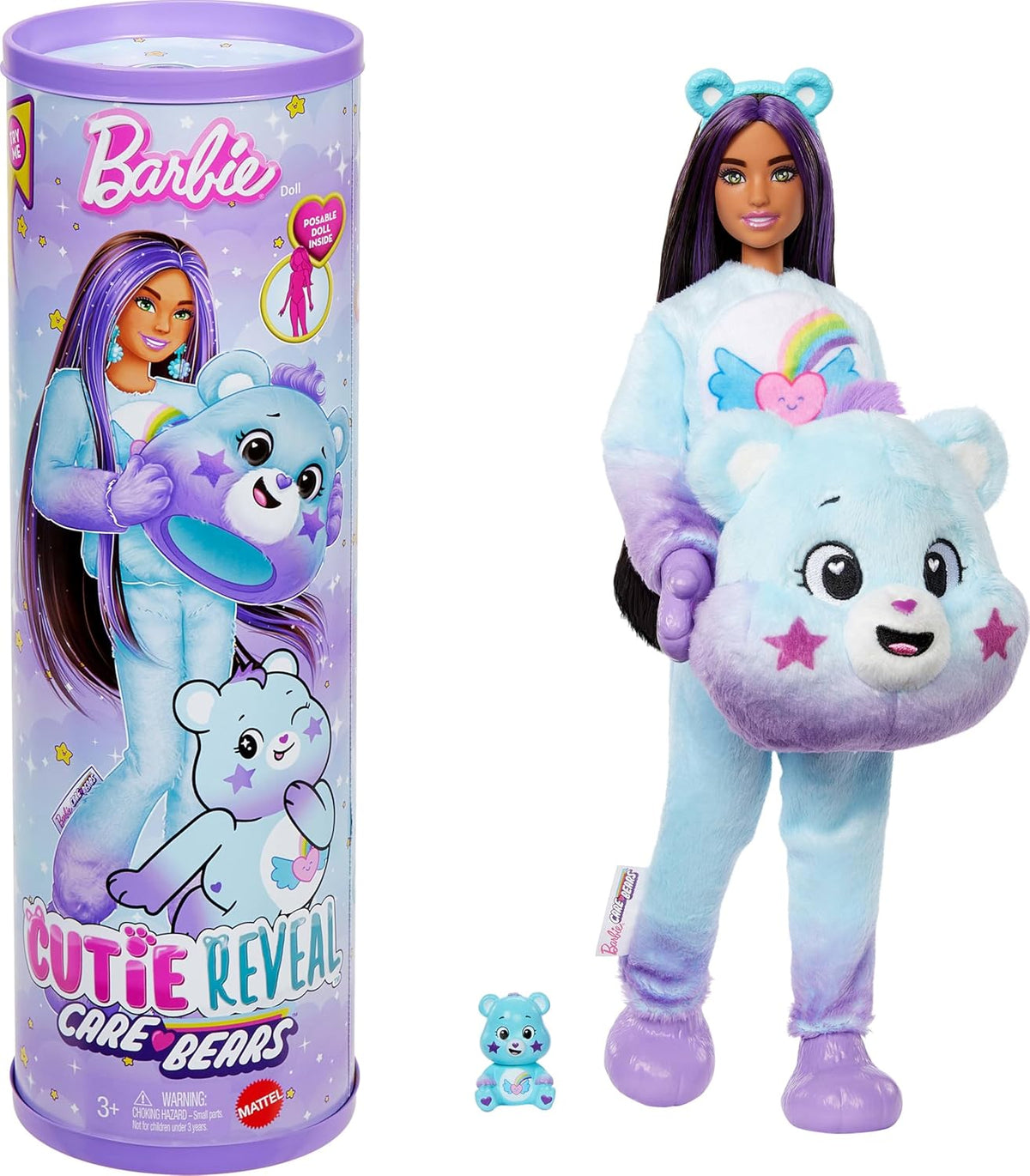 Barbie Cutie Reveal Care Bears Series 2 Dream Bright Bear Doll Playset
