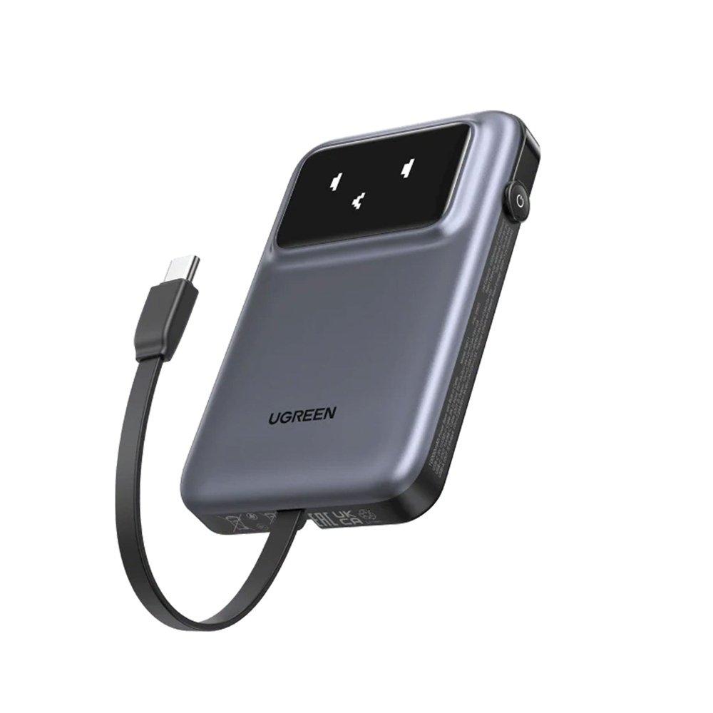 UGREEN PB511 10000mAh 30W Fast Charging Power Bank with Built-in USB-C Cable