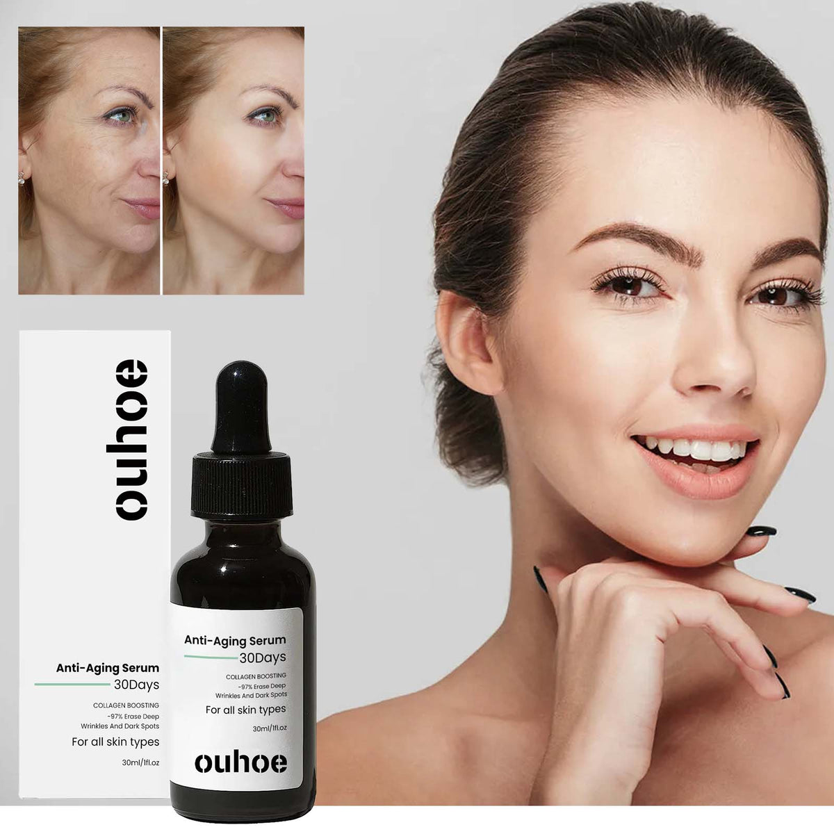 Anti-Aging Serum, Moisturize Skin, Reduce Wrinkles, Youthful Glow ,30ml