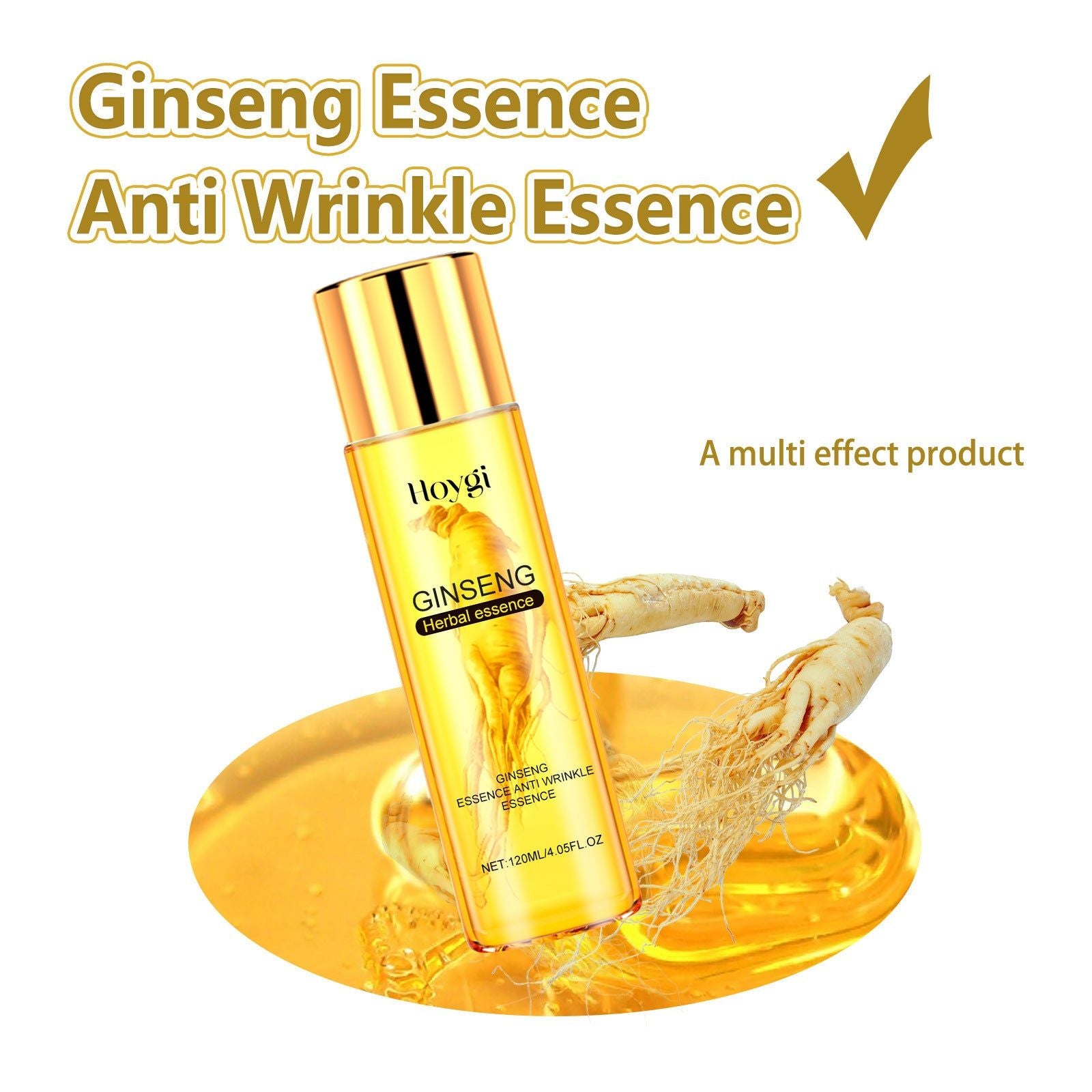 Revitalize Skin with Ginseng Anti-Wrinkle Essence, Deep Moisturizer, Fine Line Repair ,120ml