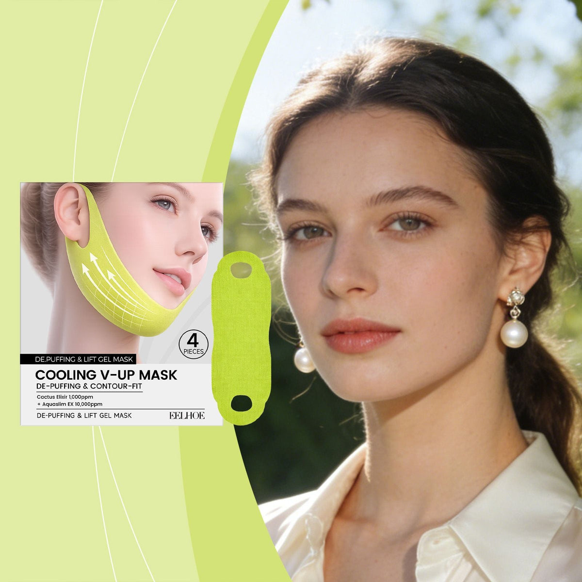 Lifting Sheet Face Mask with Ear Hooks 4pcs