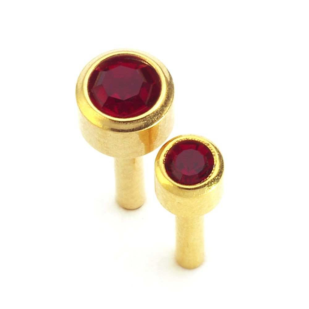 Caflon Singles Birthstone, Garnet Gold Plated Earring