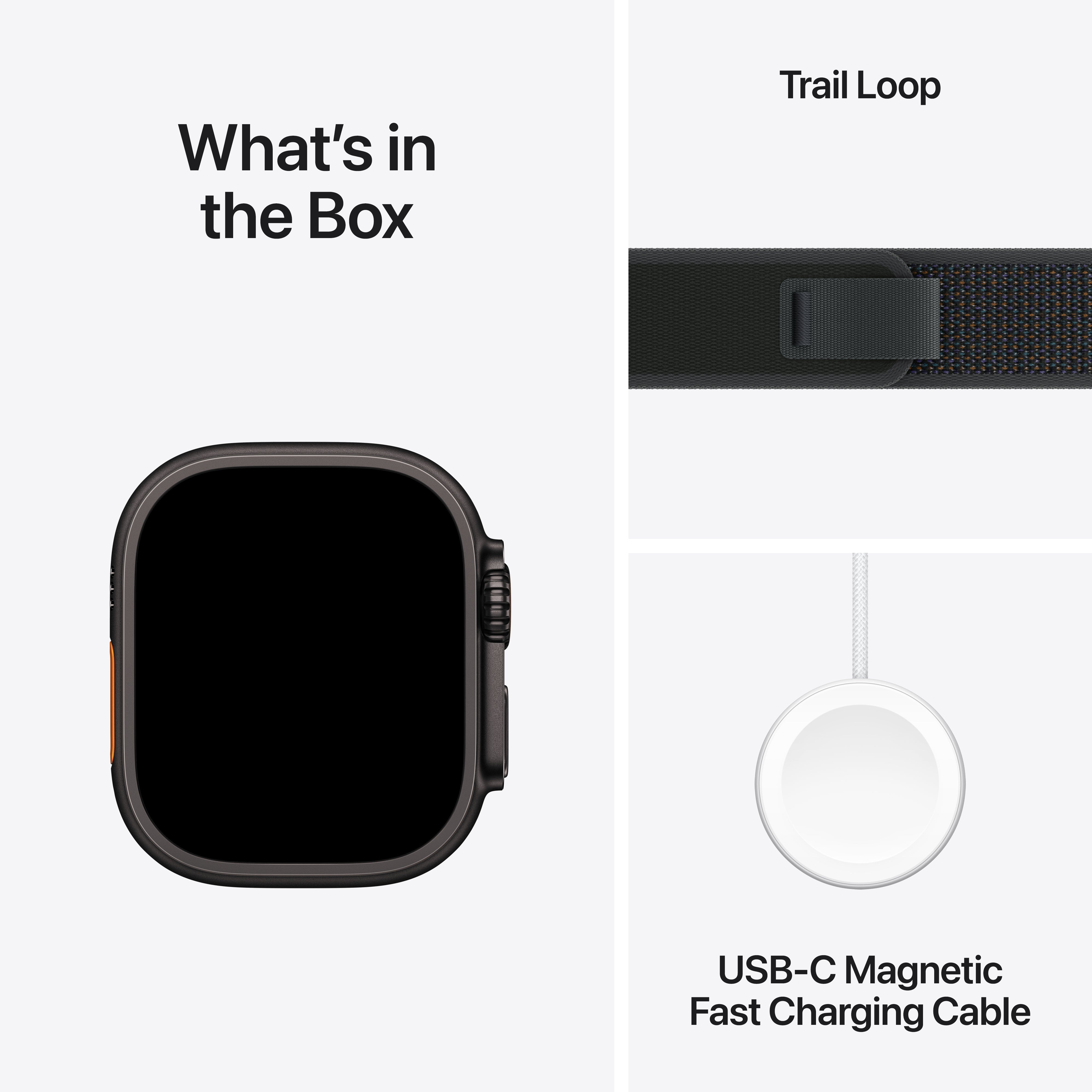 Apple Watch Ultra 2 GPS + Cellular, 49mm Black Titanium Case with Trail Loop M/L, MX4V3