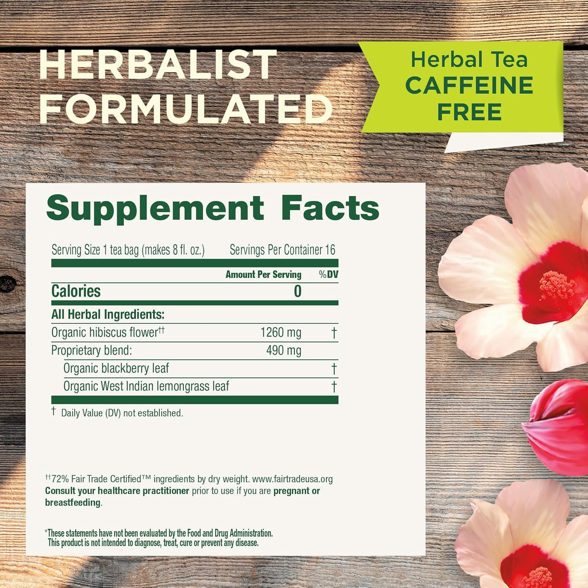 Traditional Medicinal Hibiscus, 16 Teabags