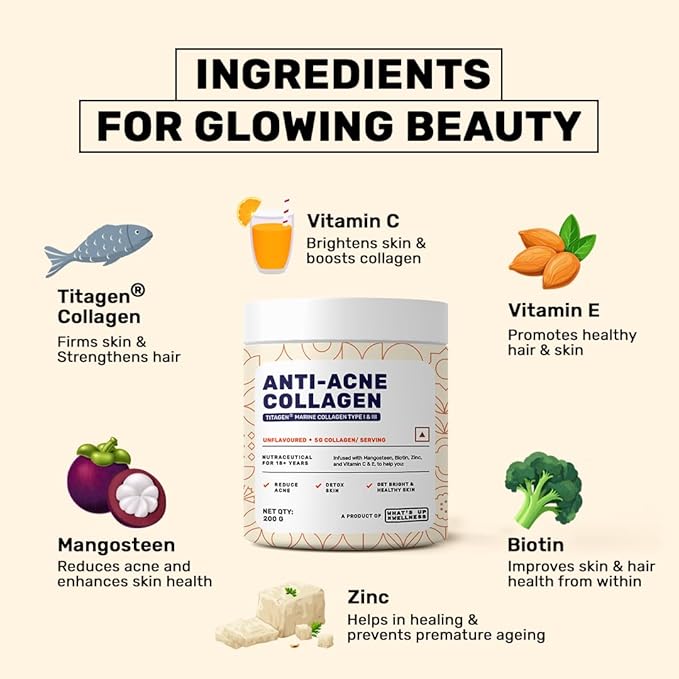 What’s Up Anti Acne Collagen Unflavoured Flavour 200g