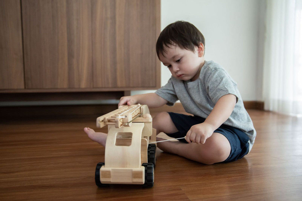 PlanToys Fire Truck — Wooden Toy Vehicle