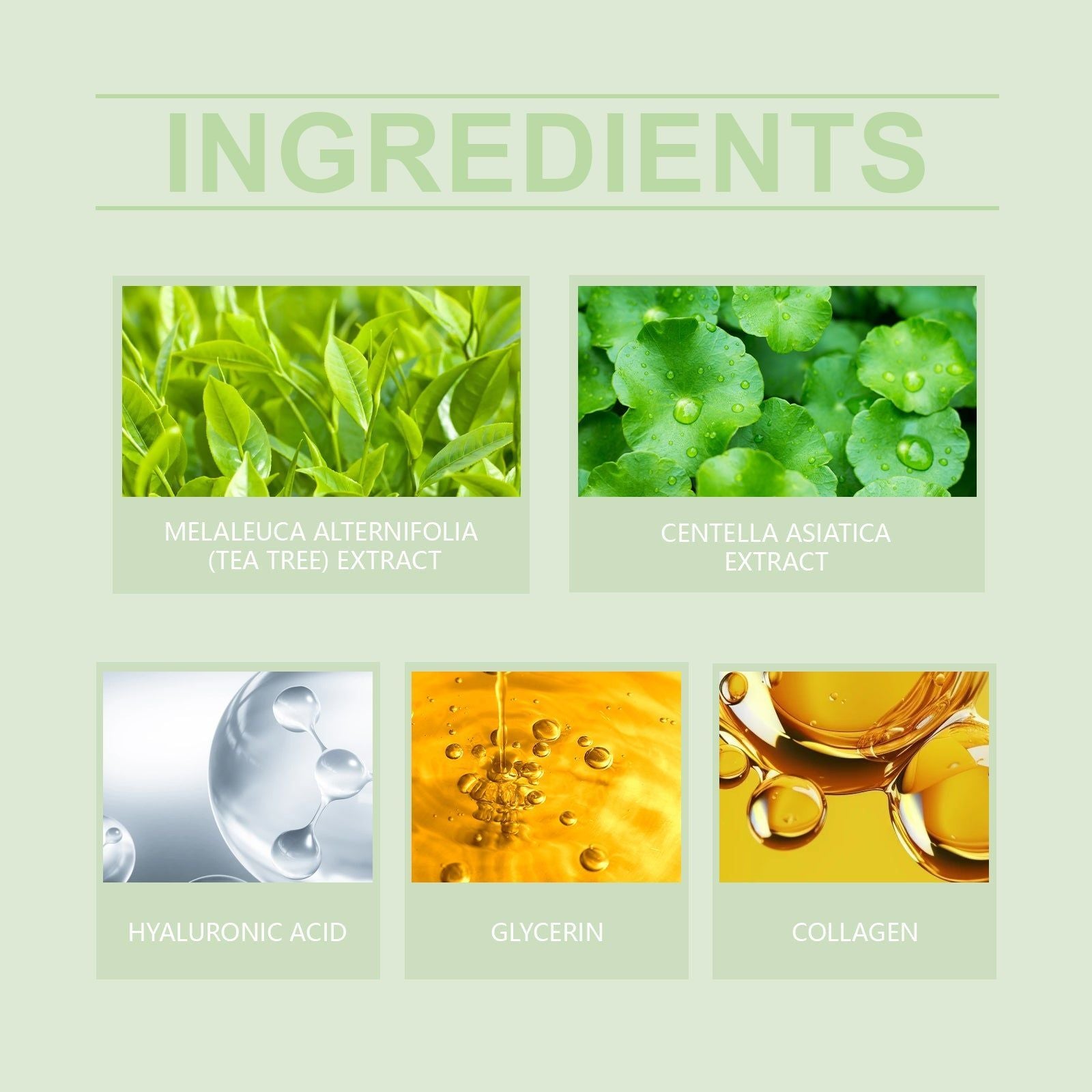 Collagen Tea Tree Skin Care Mask, Hydrating, Brightening, Anti-Aging, Moisturizing, Radiant Skin ,4pcs