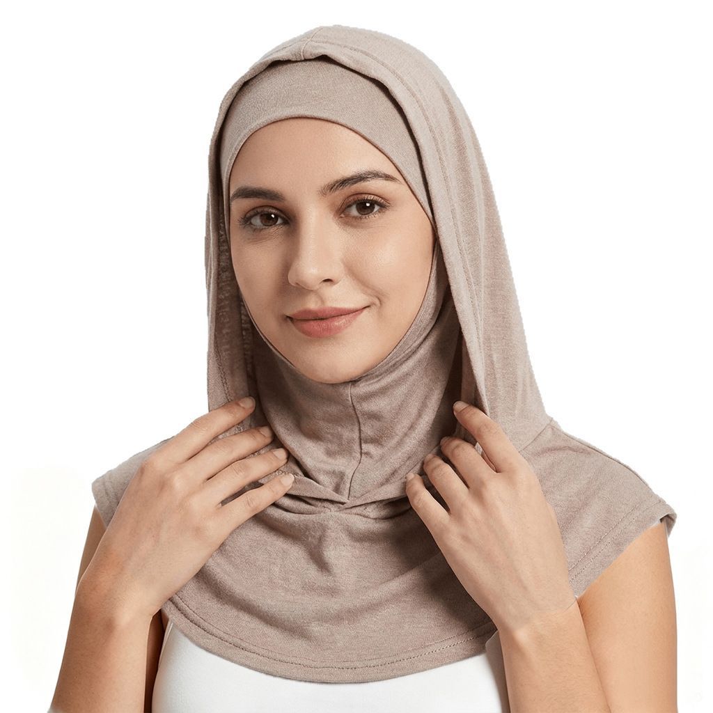 Cotton Hijab Undercap for Women Soft Breathable Cocoa