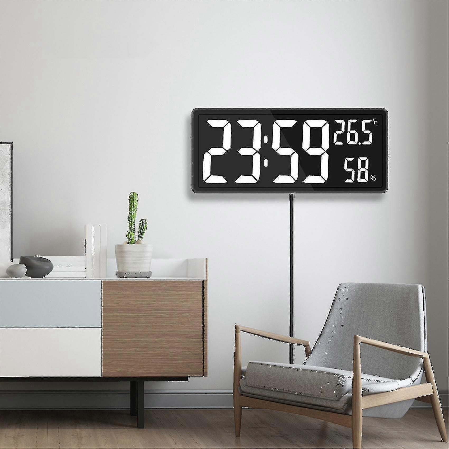 Compatible Withled Digital Wall Clock, Large Digits Display,indoor Office White zxin