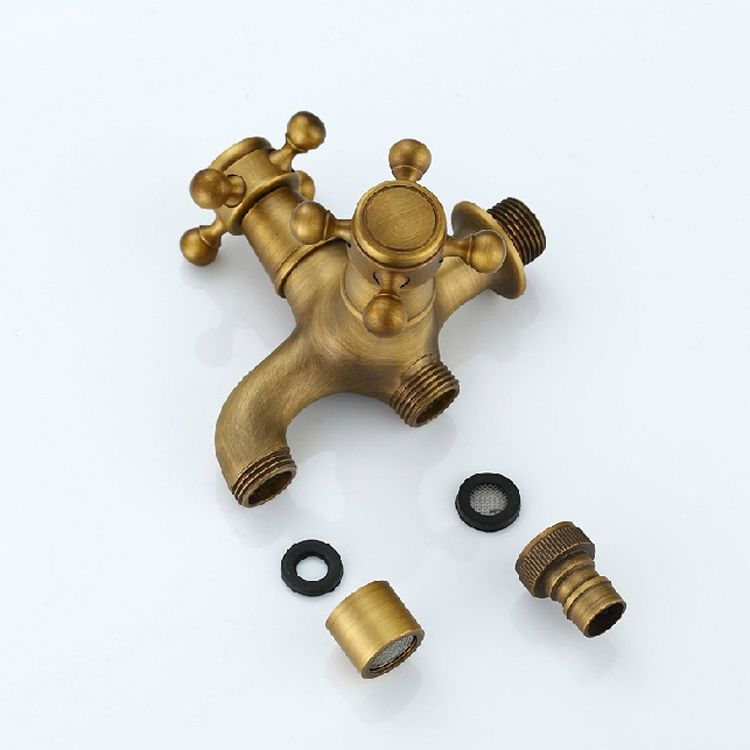 Copper Antique Washing Machine Faucet one Point two Pairs Single Cold 4 Points Faucet Antique Washing Faucet