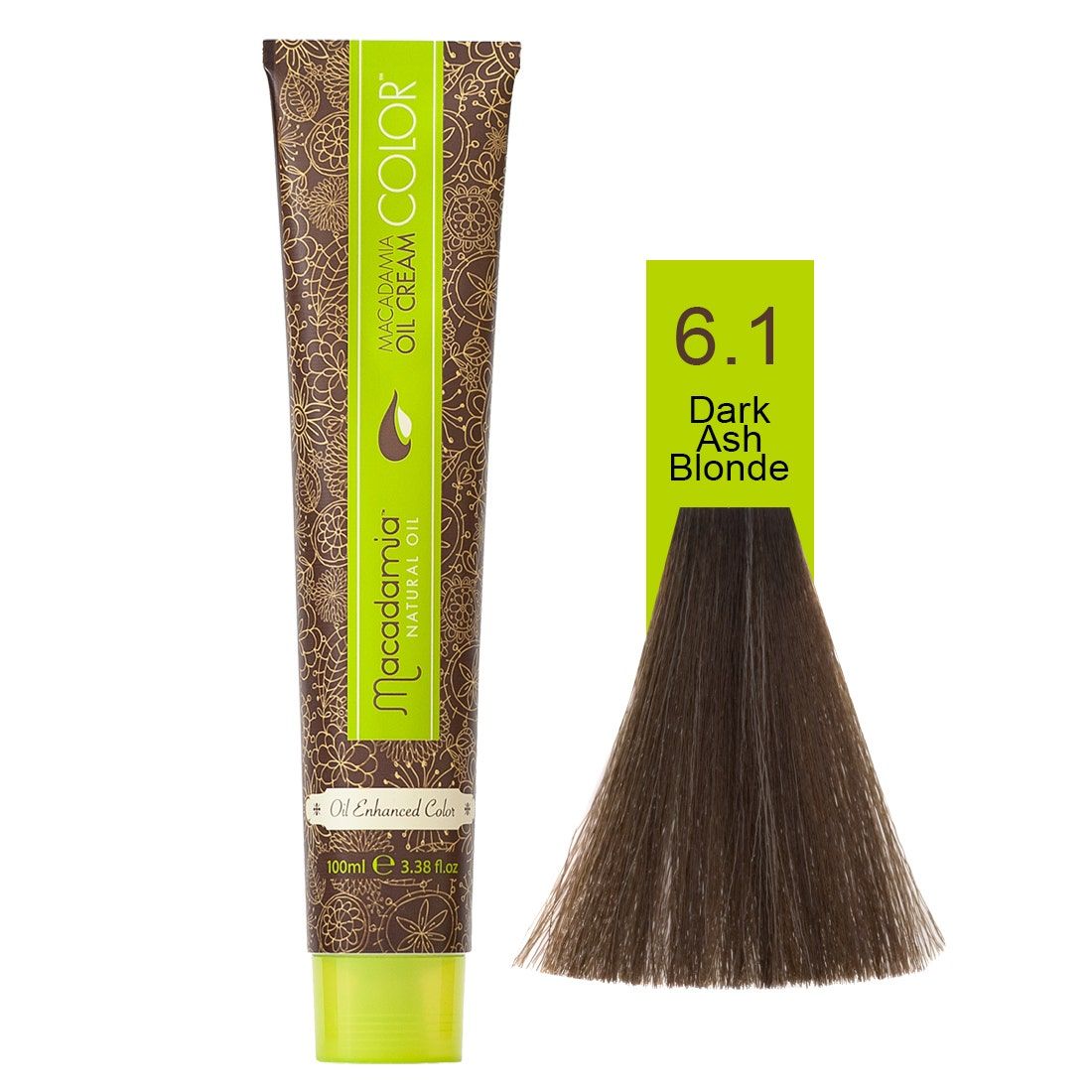 Macadamia Natural Oil Cream Hair Color, 100ml, 6.1 Dark Ash Blonde