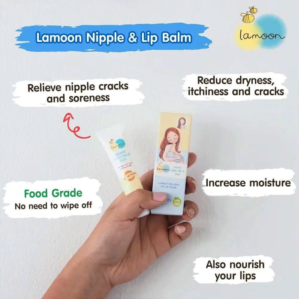 Lamoon Organic Nipple and Lip Balm – 10g