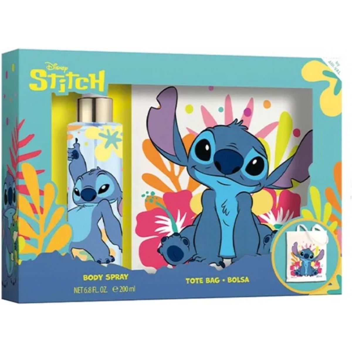 Air Val Disney Lilo & Stitch Stitch Body Spray & Tote Bag Gift Set, Set of 2, 3+ years