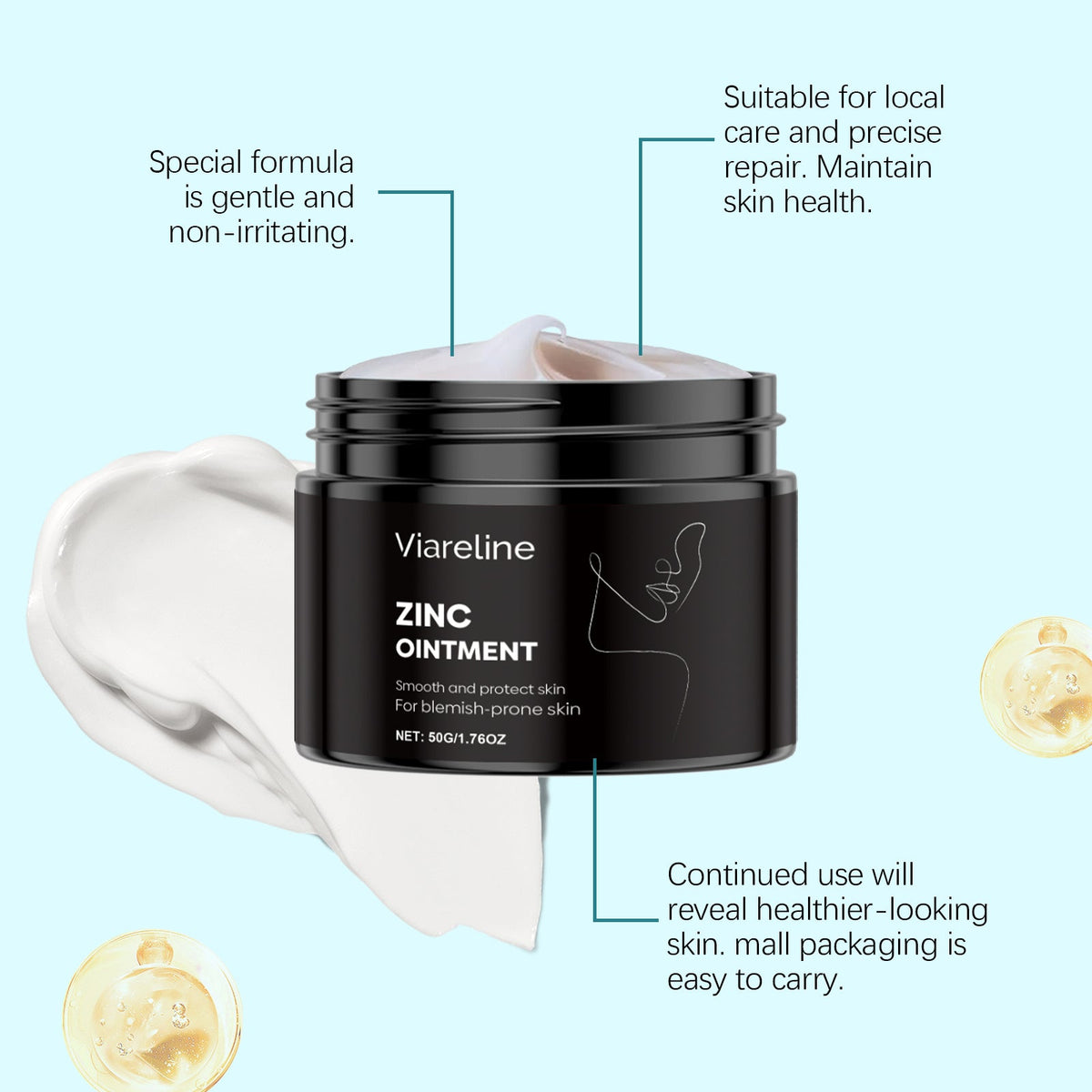 Acne Care Cream, Oil-Control, Clear Skin, Blackhead Removal, Moisturizing ,50g