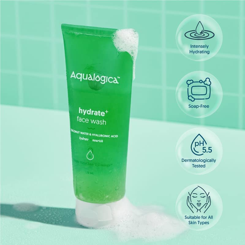 Aqualogica Hydrate+ Face Wash With Hyaluronic Acid & Coconut Water Skin 100ml