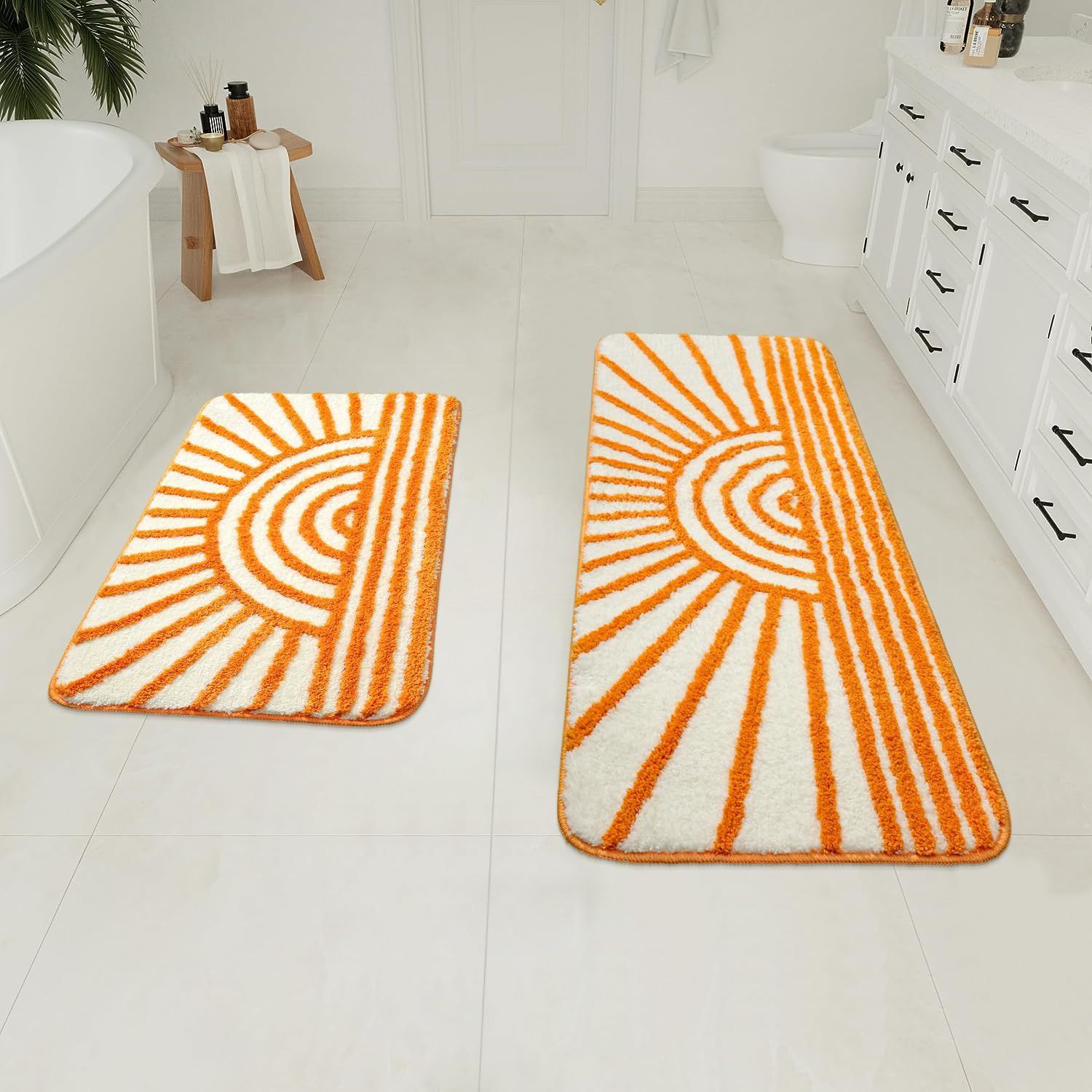 AIESY® Beautiful Non Slip Water Absorbent Soft Runner Bath Mat