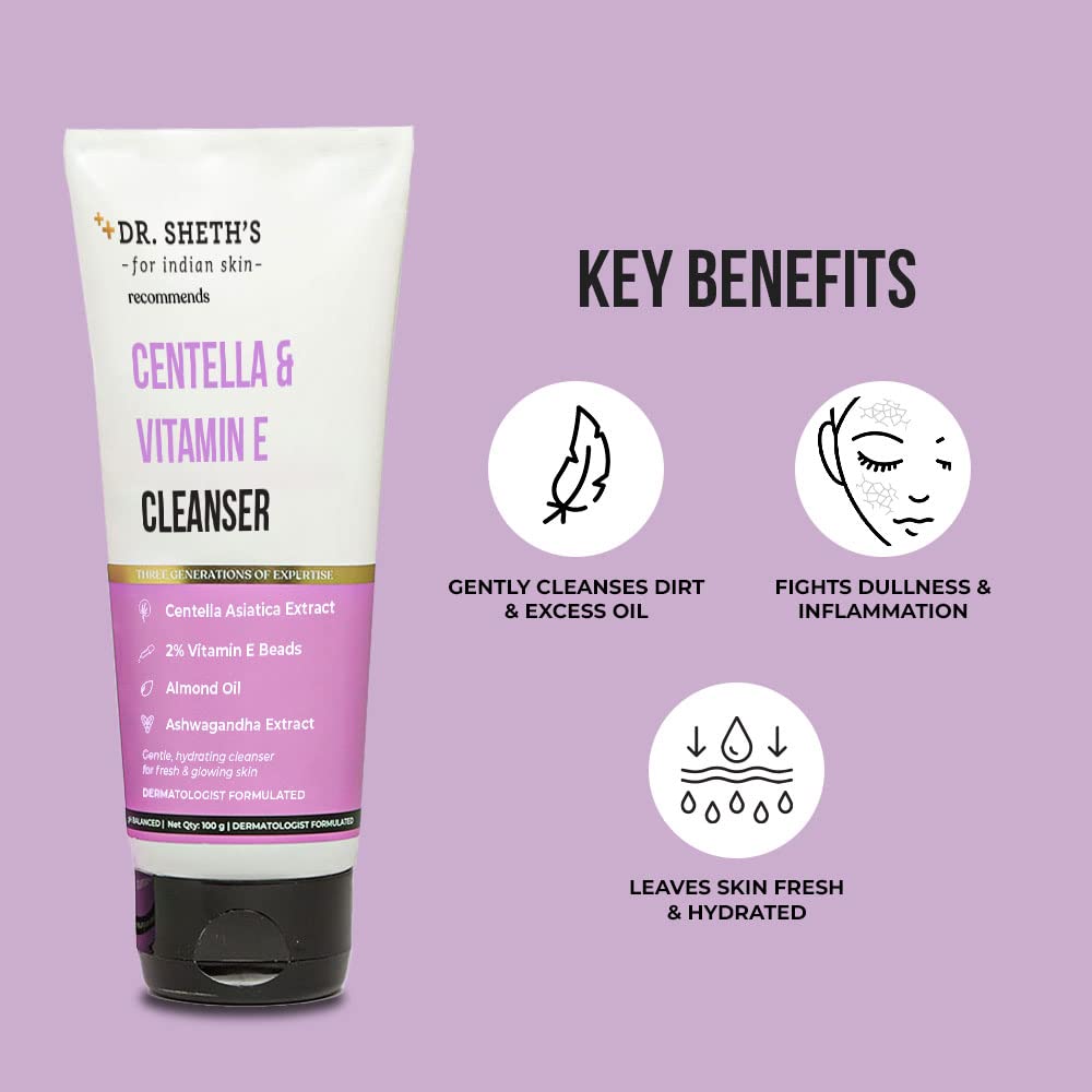 Dr. Sheth's Centella and Vitamin E Cleanser 100 ml
