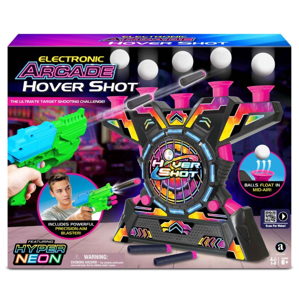 Ambassador Hyper Neon Series Electronic Arcade Hover Shot Game, 6+ Years