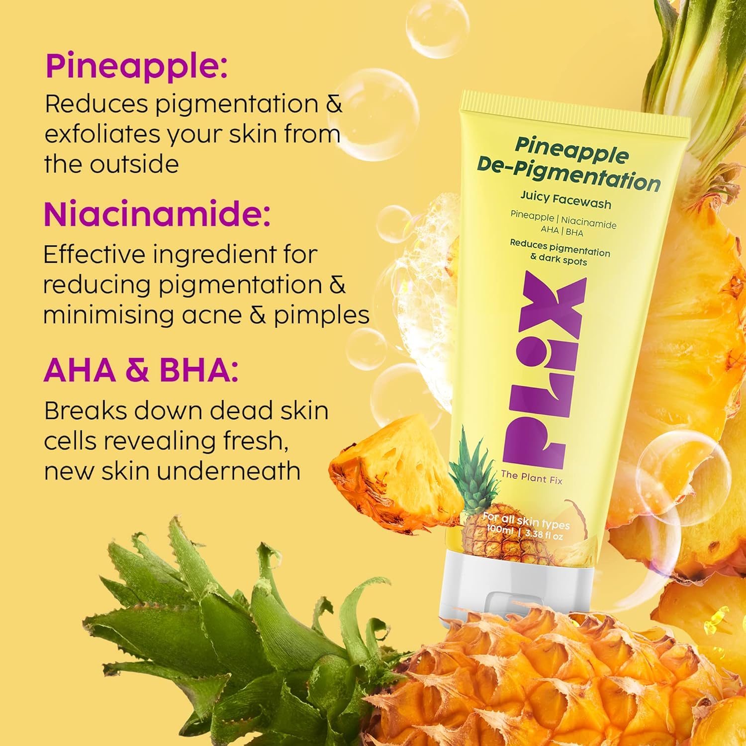 PLIX Pineapple De-Pigmentation Juicy Cleanser 100 ml