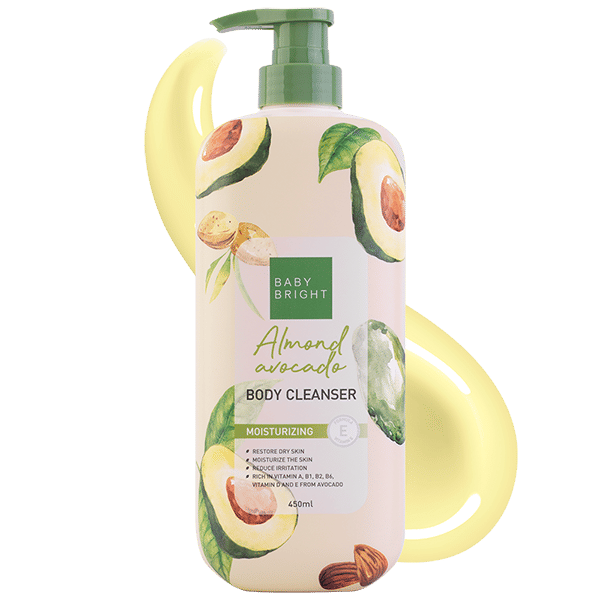 ALMOND AVOCADO BODY CLEANSER 450ML BABY BRIGHT (B)