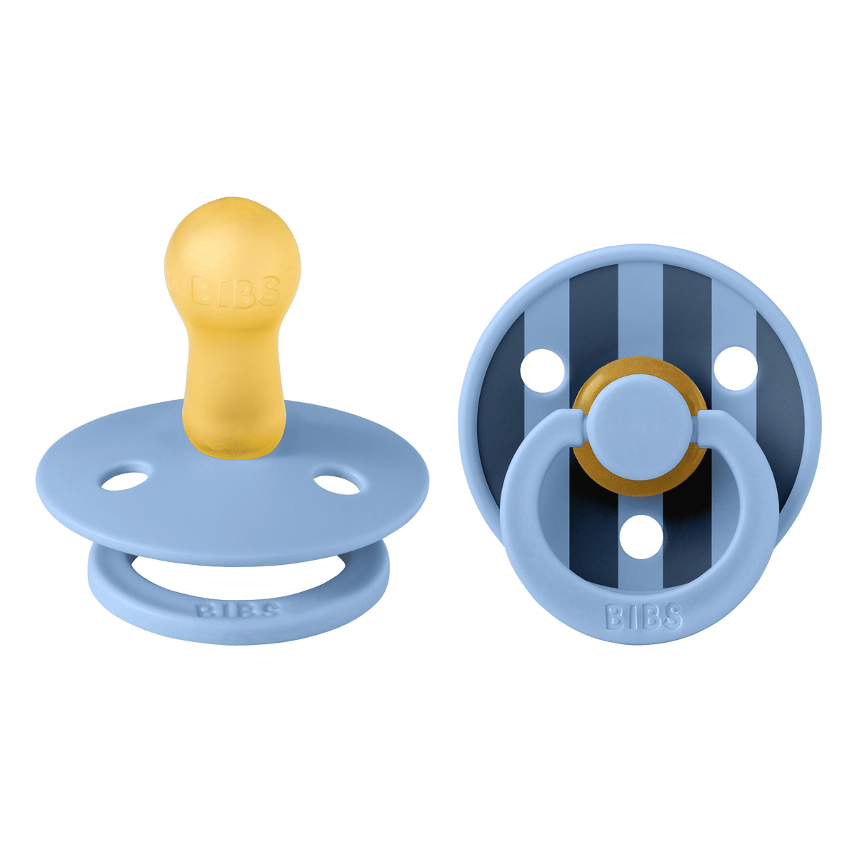 Bibs Pacifier Size 2 - Baby 6-18M (2pcs)-Studio Colour-Sky Blue Mix