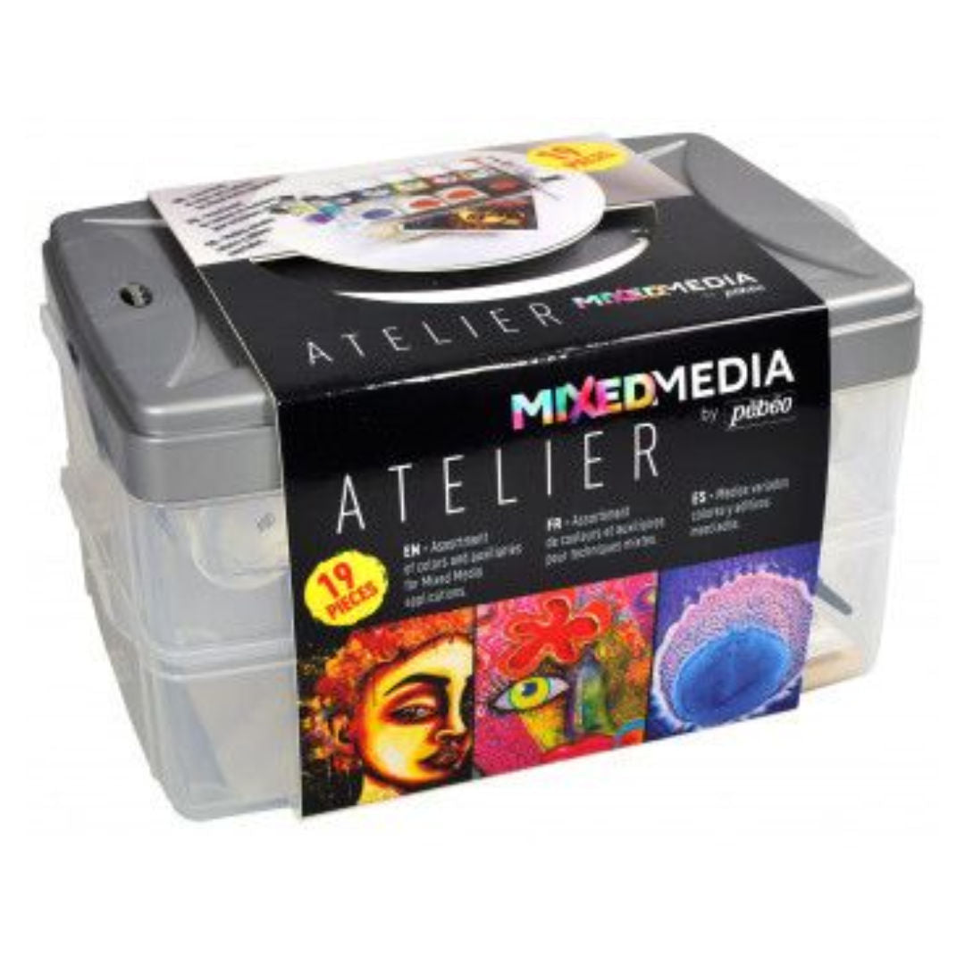 Pebeo Atelier Mixed Media Color Set, 19 Colors, 758701