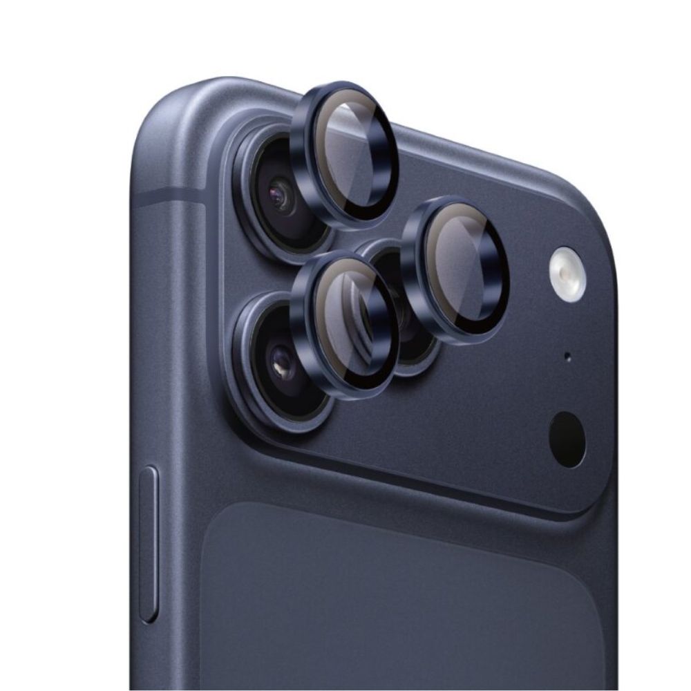 Blupebble Graphene Rock Series Camera Lens Protector for iPhone 17 Series, Blue